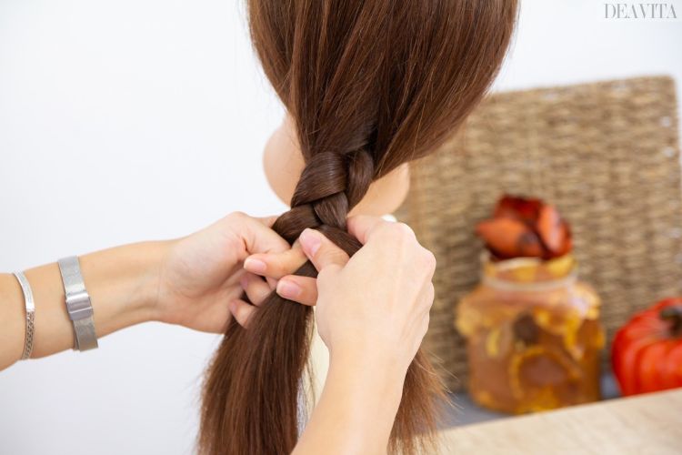 kravata na vlasy, francúzsky holandský vrkoč