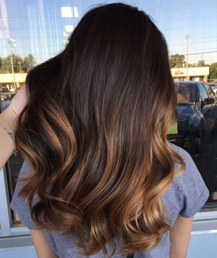 Hnedé Blond Ombre Vlasy Trendy Ženy Čokoládové Hnedé Vlasy