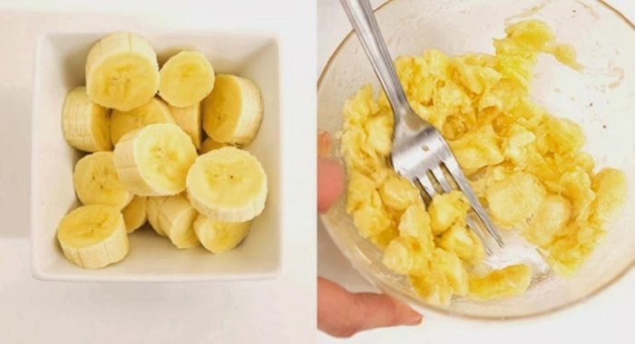 Domáca kúra na vlasy proti rozštiepeným končekom - banánový a mandľový olej kúra na vlasy-proti rozštiepeným končekom-vlasy-banán-mandľový-olej-kúra