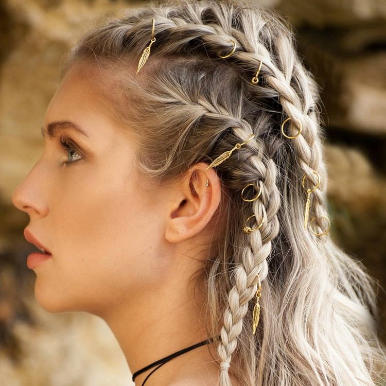 účesy boho dámske trendové prstene do vlasov pletený účes