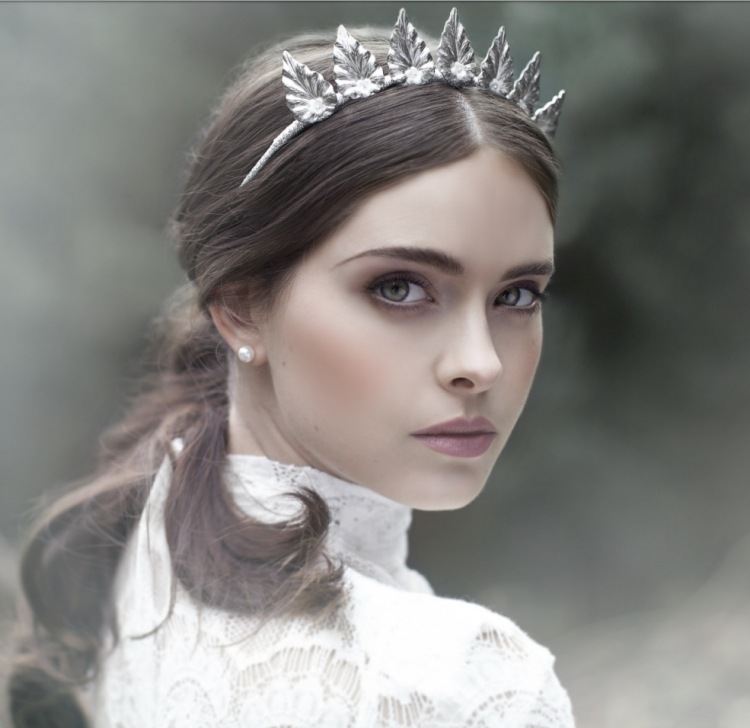 vlasové šperky-svadobné-vlasové doplnky-čelenka-strieborné-listy-kvety-romantické