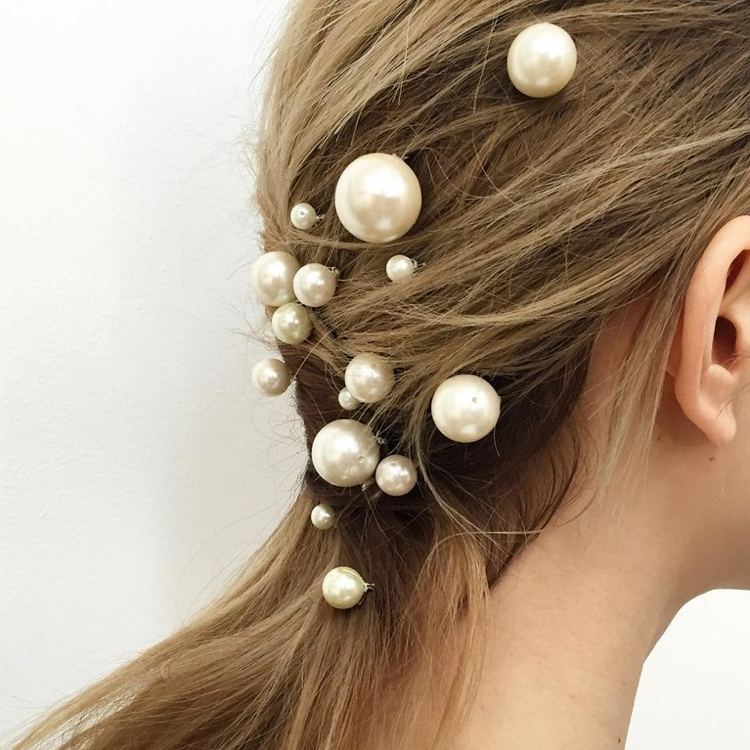 Trendy v oblasti vlasových doplnkov 2018 perlová bobby pins morská panna
