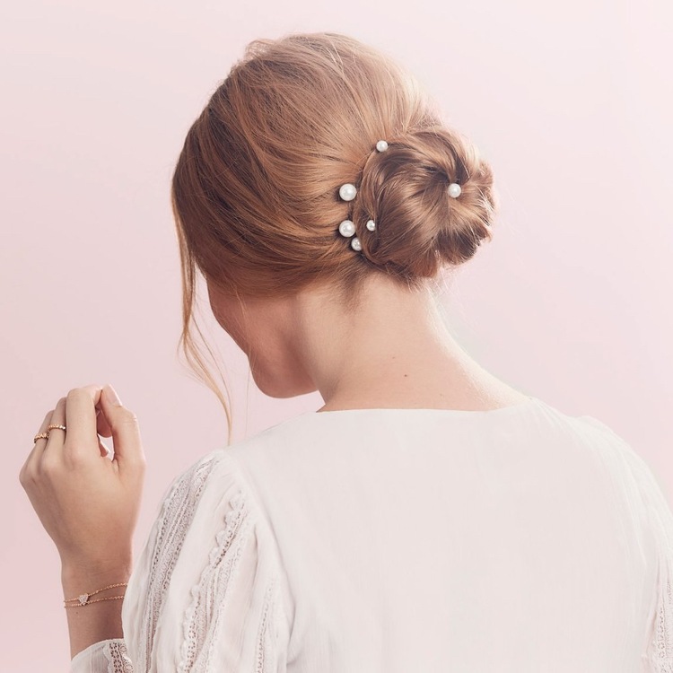 Okoreňte vlasové doplnky perly bobbypins drdol