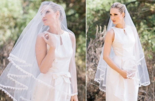 Moderné svadobné šaty s tylom dlhým do luku ako závoj Svadobné nápady-tipy-a-triky-outfit-svadobný-závoj-dlhý-tyl