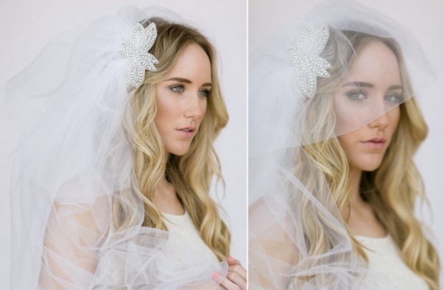 Svadobné šaty so závojovým trendom pre svadobné doplnky- kryštály- trblietky a kamienky Dychberúce kreácie-tyl-kamienky-jemný-závoj-otvorené vlasy