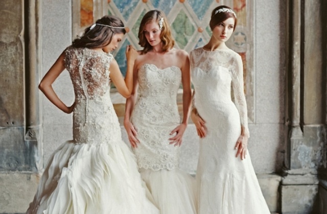 Svadobné šaty s čipkovým poťahom-fascinujúce a lesklé vlasové doplnky Nápady-na-svadbu-svadobné-šaty-čipky-objemné-vlasové doplnky-sponky-sponky do vlasov