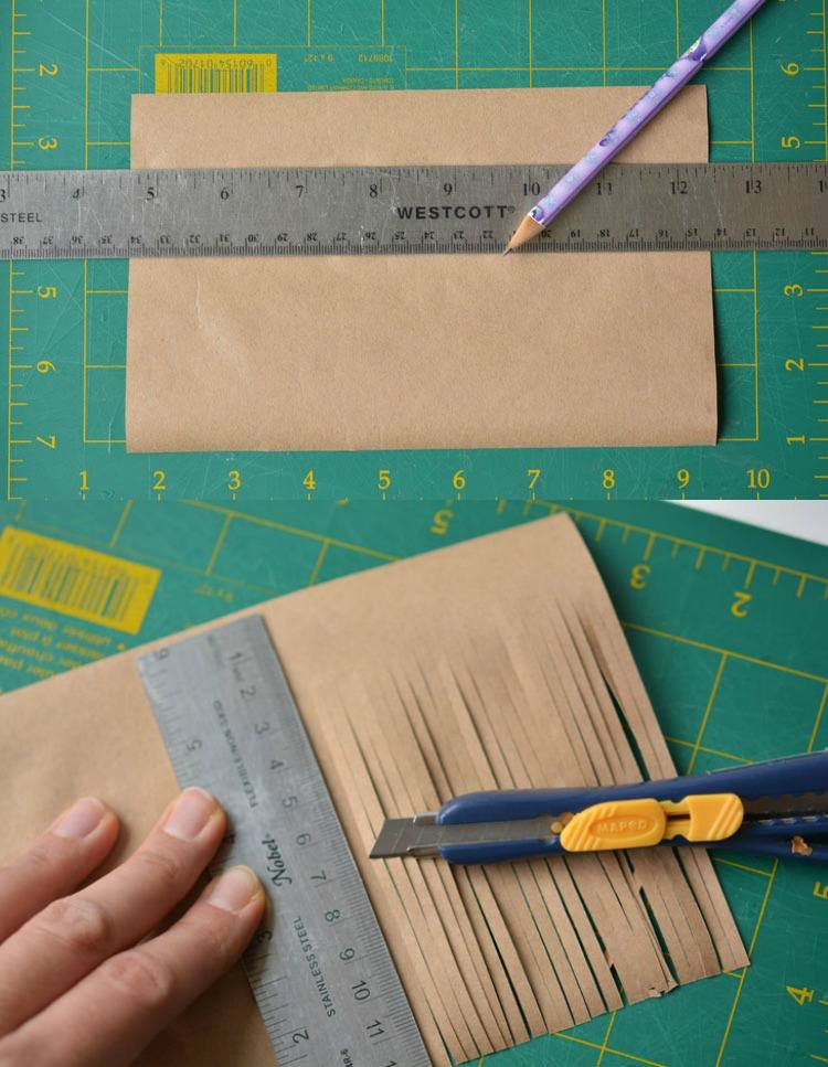 Vyrobte si čarodejnícku metlu z papiera a slamy halloween-drotár-papier-návod-čarodejnica-metla-nožnicový-okraj