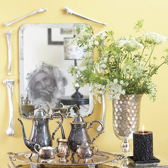 Strašidelná výzdoba domu Nápady na zrkadlo na Halloween-urobte si tipy