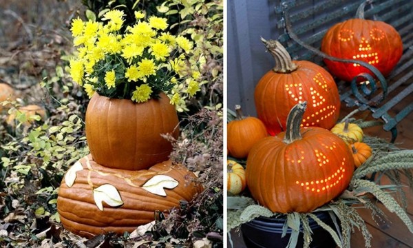 Kvetináče Jack OLantern tváre