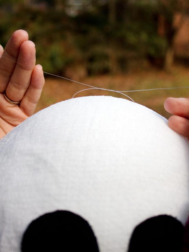 Halloween-záhradná dekorácia-urob si sám-duch-hlava-príloha