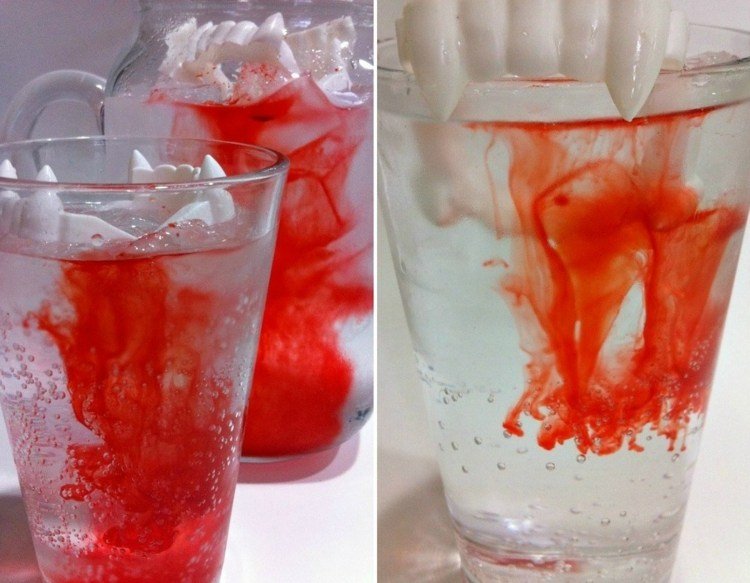 halloween nápoje deti-sprite-červené-koktaily-kocka ľadu-splash-kool-pomôcka