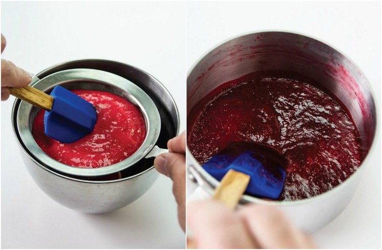 Do krvi na Halloweenske nápoje použite malinový sirup Halloweenske nápoje-strašidelné-krv-robiť-malinové-pyré-var