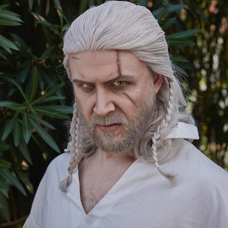 nápady na make -up pre mužov, muži s bradou