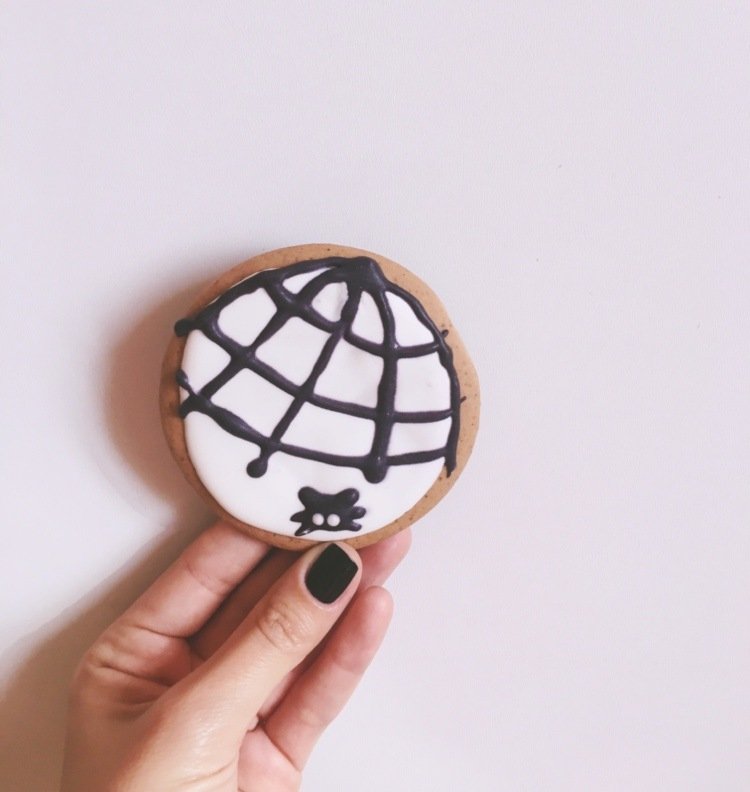 halloween cookies pavučina a pavúk