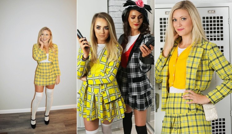 Nápad na kostým pre ženy na Halloween - Cher a Dionne s károvaným oblečením