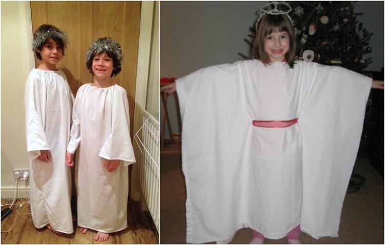 kostýmy-urob si sám-anjelov-deti-prestieradlá