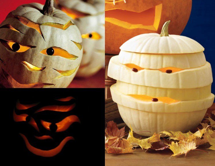 Vytvorte z tekvice strašidelnú, žiarivú múmiu halloween-obrubník-vyrezavanie-šablón-múmie-vystrihnuté-svetlá-lampáš