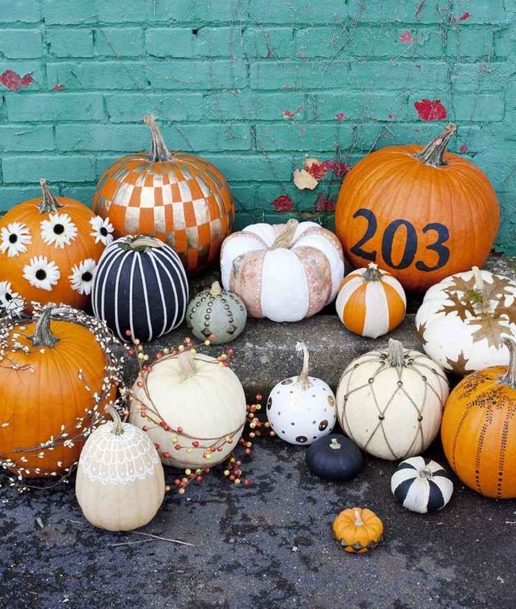 Halloween-tekvica-farba-skúste-rôzne-vzory