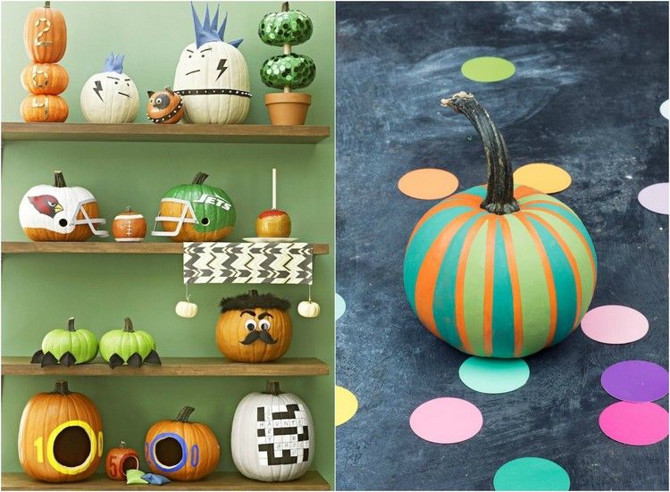 Maľujte halloweenske tekvice - urobte si nápady sami