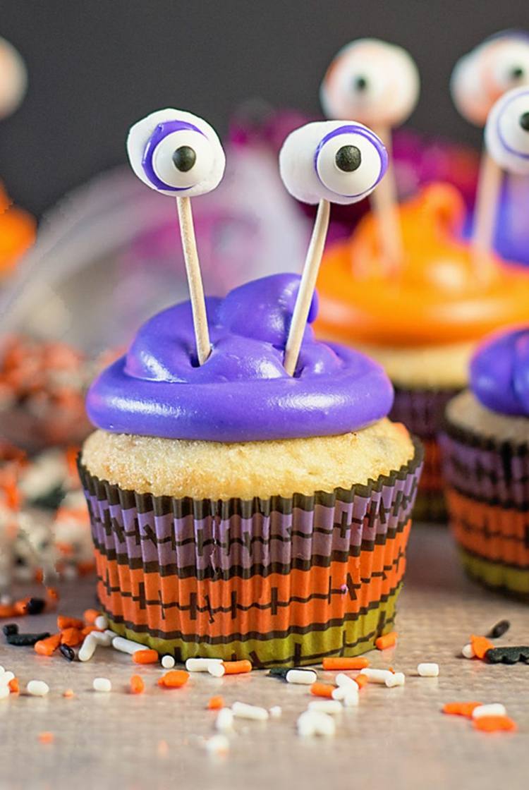 monštrum halloween muffiny nápady dekorácie deti finger food