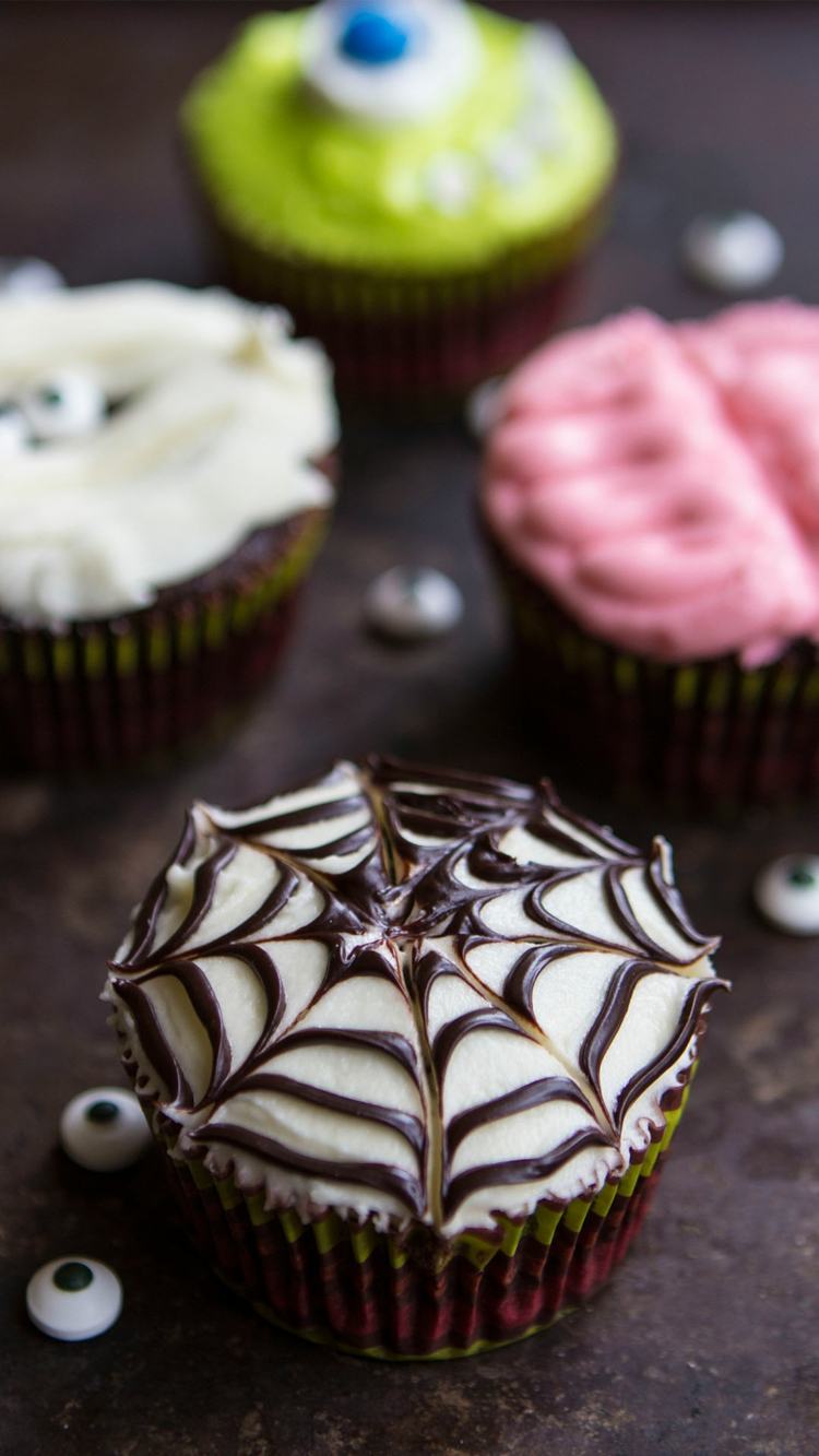 halloween recepty pavučina čokoládové oči