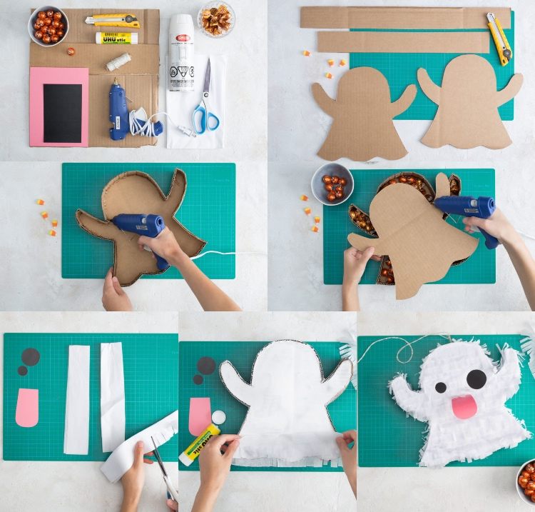 Halloween piñata duch vytváranie pokyny a tipy na plnenie