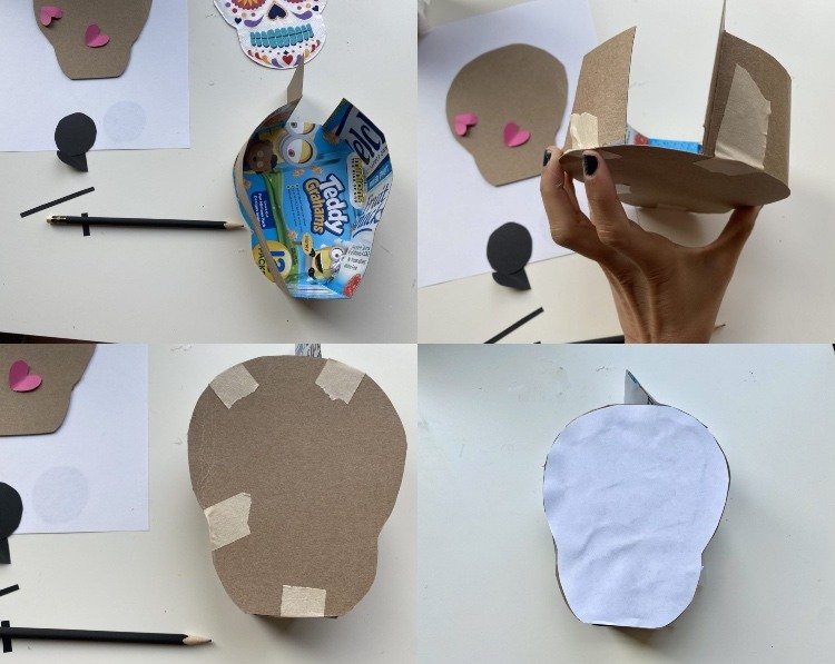 Halloween návod na výrobu lebky piñata