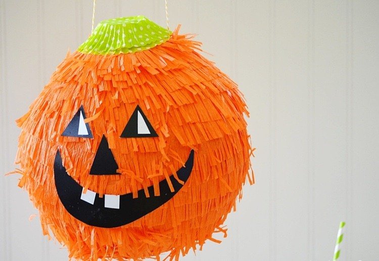 DIY Halloween piñata tekvica návod