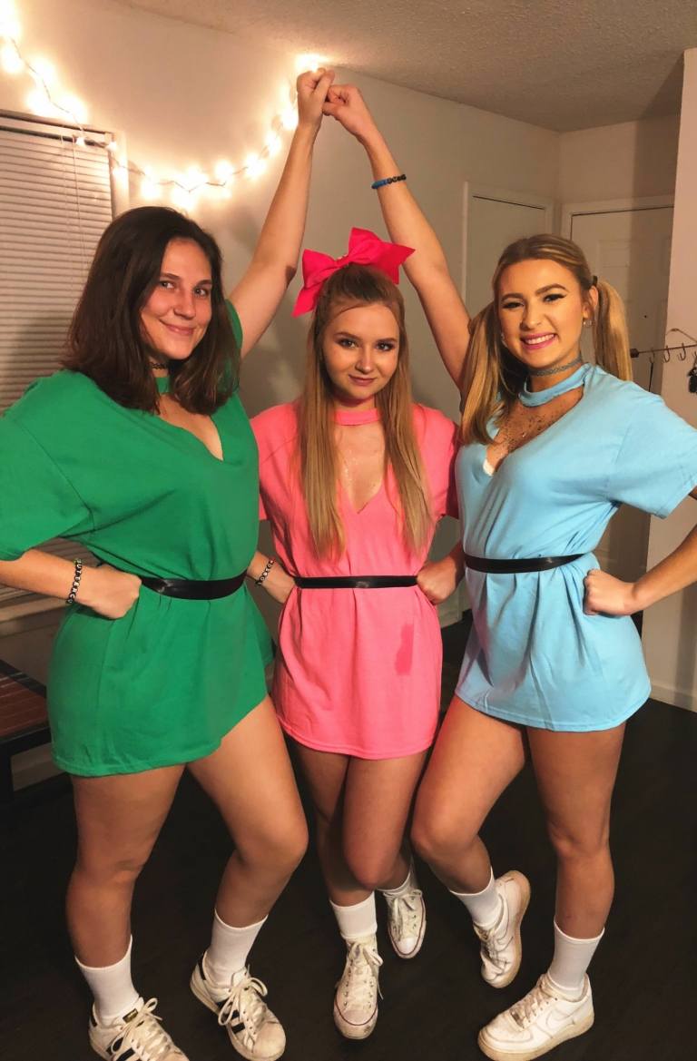 Skupinové kostýmy Powerpuff Girls pre najlepších priateľov DIY