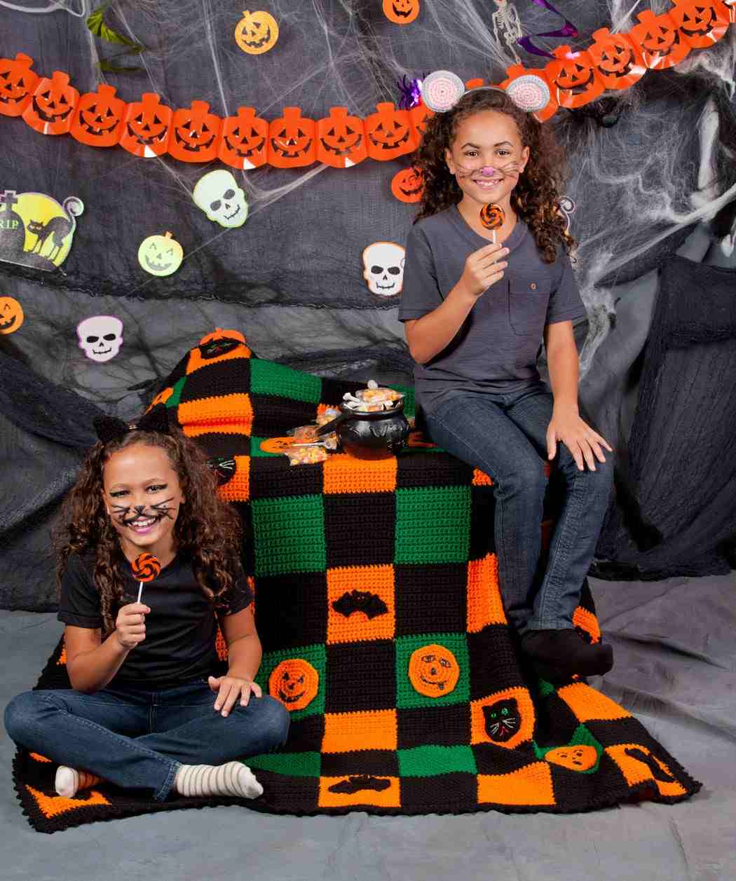 Halloween nápady dekorácie deti maľovanie na tvár myšou