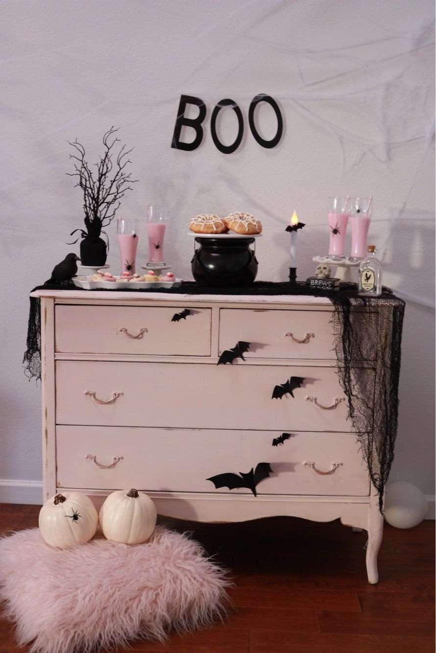 Ploché nápady na dekoráciu Halloween v ružovej farbe