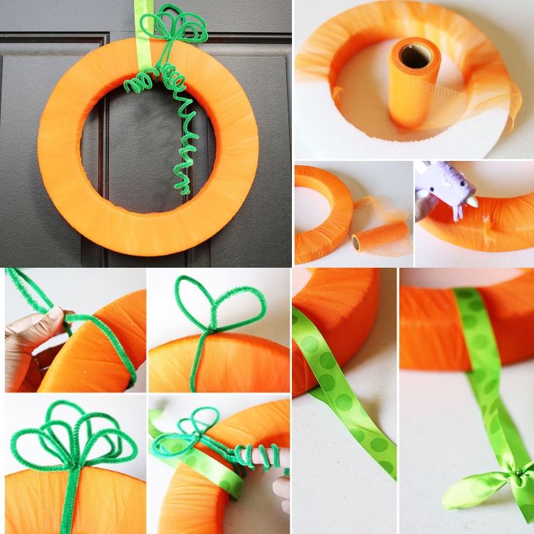 Halloweenový veniec na dvere ako čistiaci prostriedok na textil a rúrky a papier