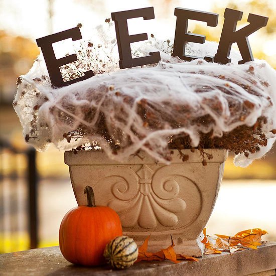 Dekorácia strašidelný nápad jesenné lístie