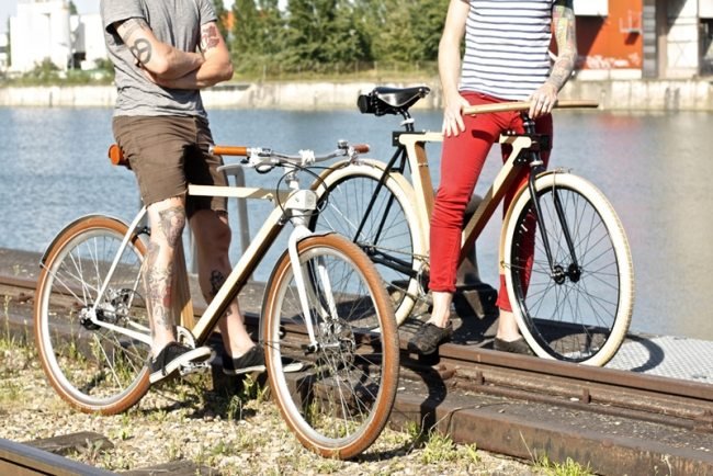 dizajnové bicykle vyrobené z dreva bsg bikes design studio francie dizajnérske bicykle wood bsg bikes france