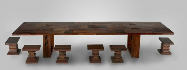 Stoličky interiér jedálne rustikálny