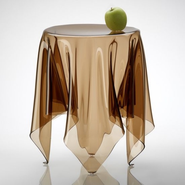 elegantný dizajnový stolík ilúzie nábytku elegantný konferenčný stolík z akrylového nábytku