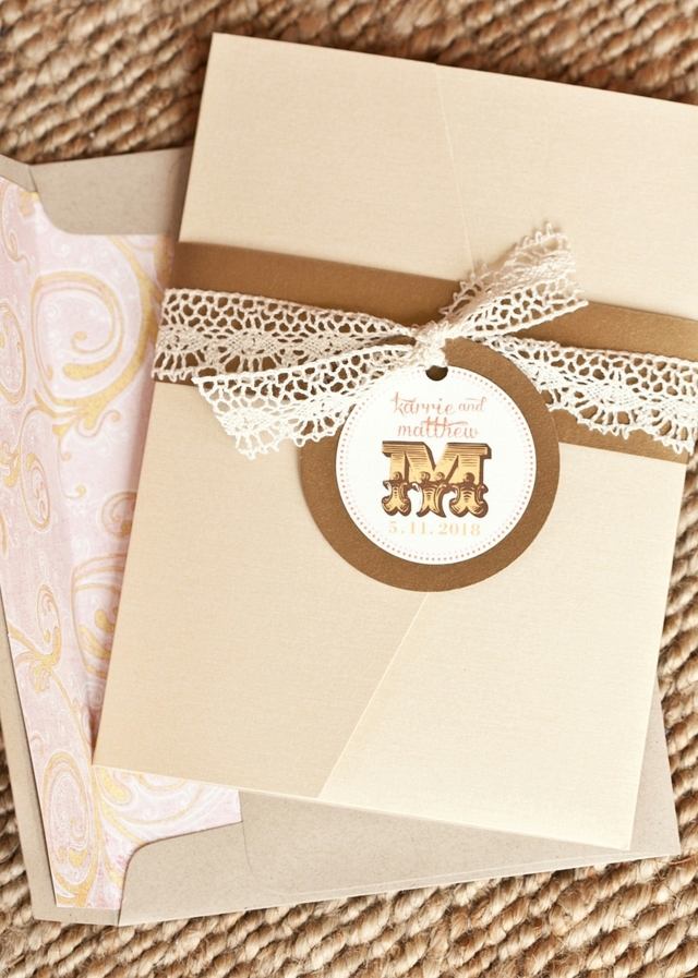 Nápad na dekoráciu papiera z čipky z hnedého papiera