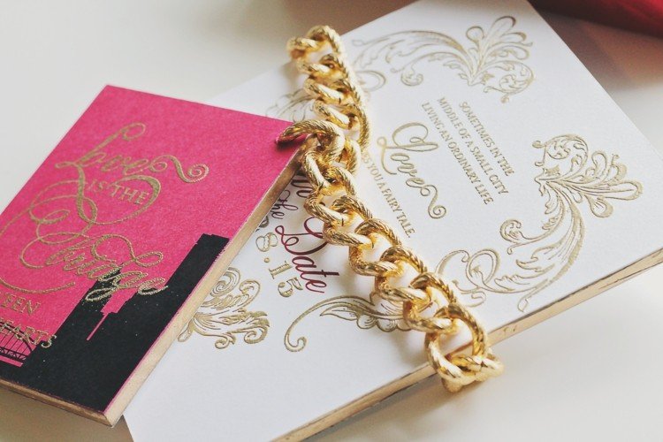 Pozvánky na svadby-urob si sám-zlatá reťaz-ušľachtilý vzhľad