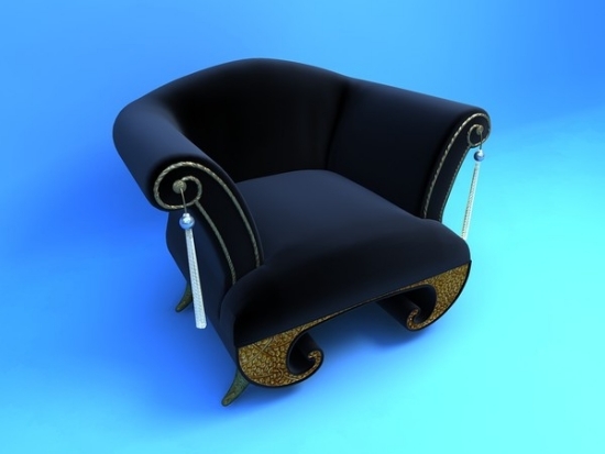 Taliansky nábytok z kresla colombostile modrý