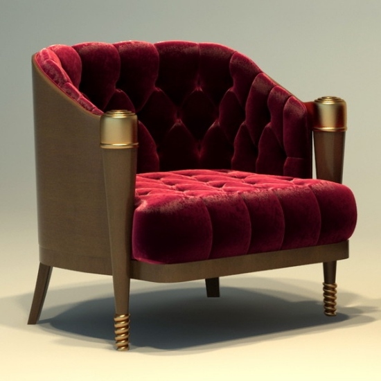 Taliansky nábytok z kresla colombostile červený