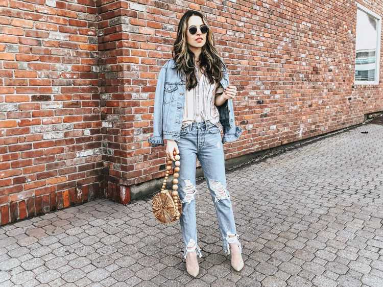 Drevené kabelky rifle košeľa pruhy bunda členkové topánky