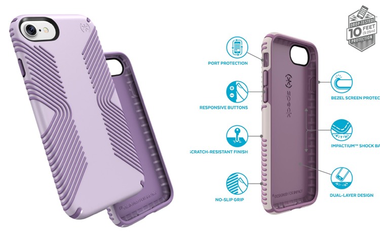 matný ochranný kryt s dvojvrstvovým dizajnom kryt na mobilný telefón-nový-iphone7-silikón-orgován-fialový-nárazuvzdorný