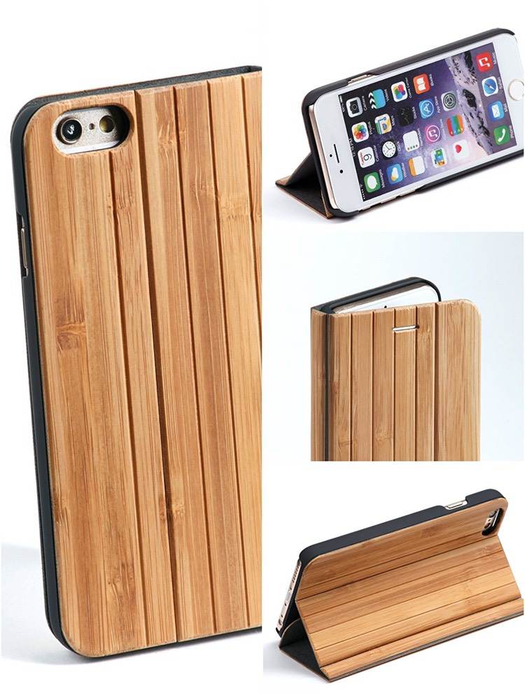 Ochranný kryt vyrobený z pravého bambusového dreva obal na mobilný telefón-nový-iphone7-real-bambusový-stojan-funkcia