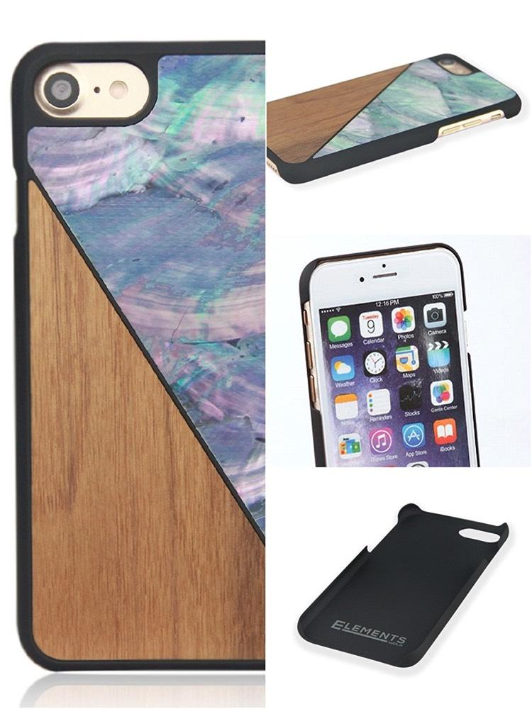 Kombinácia dreva a perlete kryt na mobilný telefón-nový-iphone7-drevo-permutovaný-tvrdý kryt