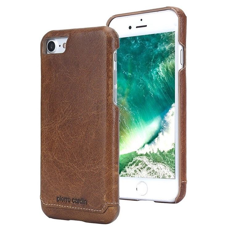 Puzdro na mobilný telefón vyrobené z kvalitnej pravej kože Pierra Cardina obal na mobilný telefón-nový-iphone7-pravá koža-pierre-cardin