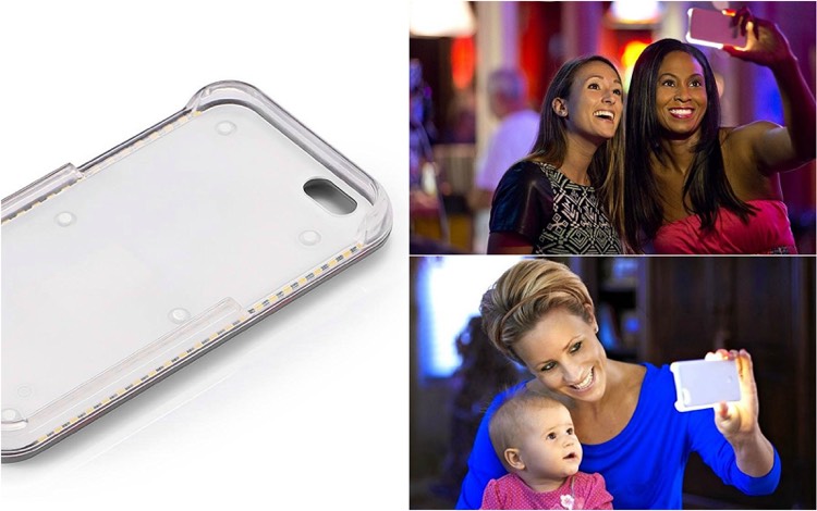 perfektné selfie v tme vďaka puzdru na mobilný telefón LED obaly na mobil-nový-iphone7-led-svetlo-perfektné selfie