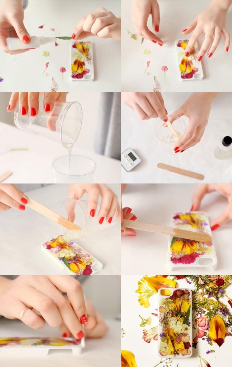 obal na mobilný telefón-dizajn-návod-sušené kvety