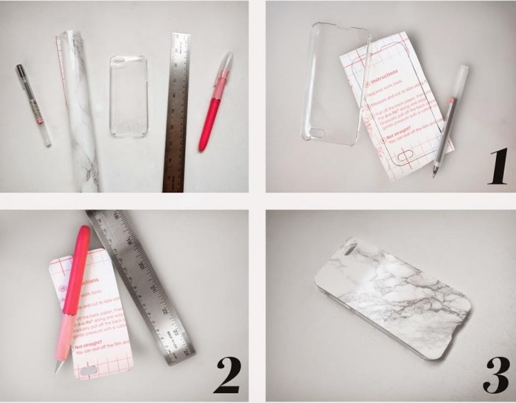 vyrobte si vlastné nápady vyrobené z bieleho mramorového efektu a urobte si to sami