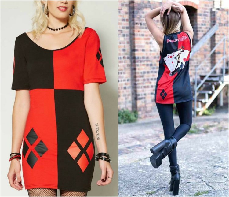 self-made-kostým-harley-quin-nohavice