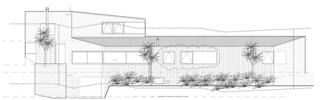 Bočný pohľad na dom Dublin Street House Nový Zéland